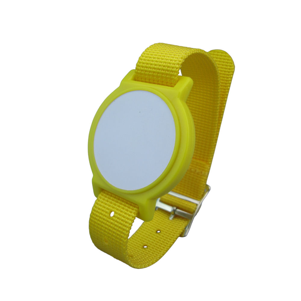 Nylon RFID NFC wristband with watch buckle